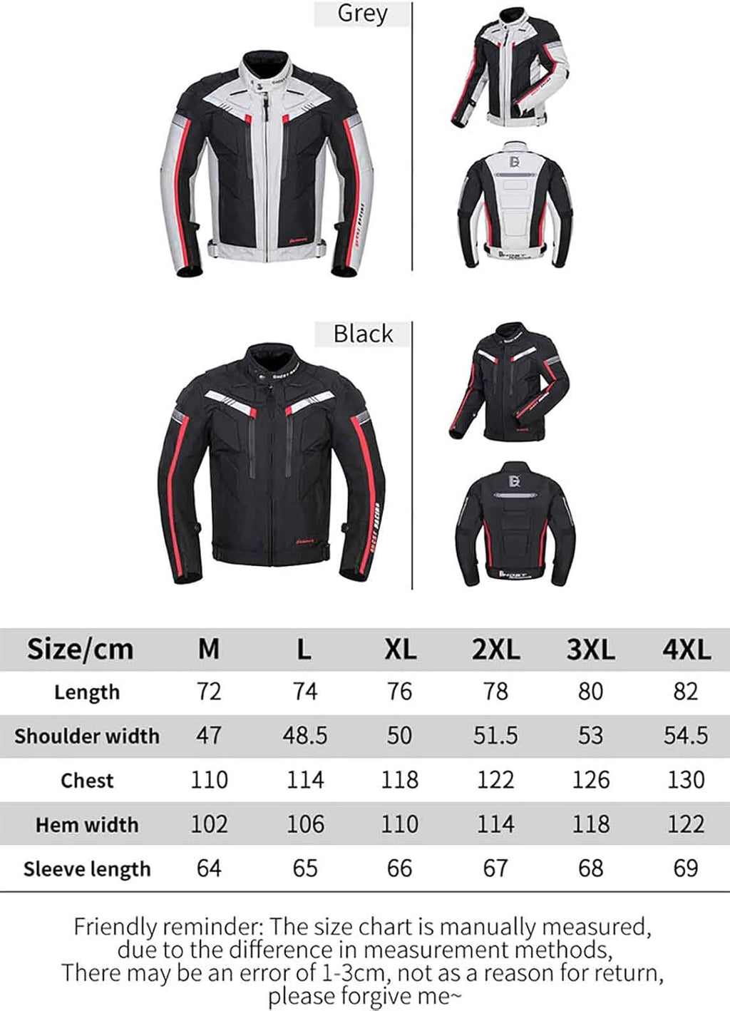 Grey Waterproof Motorcycle Jacket and Trousers Set K900