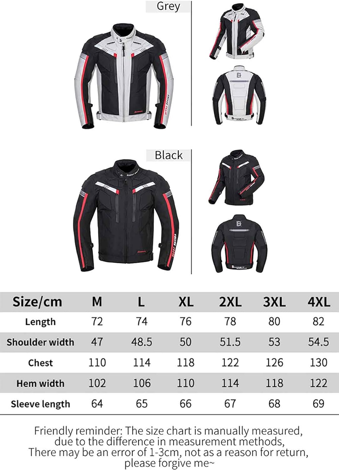 Grey Waterproof Motorcycle Jacket and Trousers Set K900