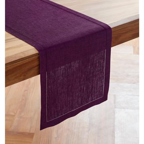 Linen Chambray Lavender Table Runner 120 Inches Long K9999