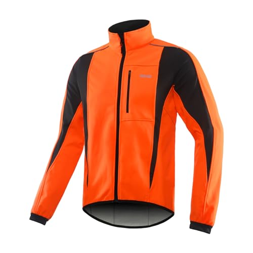 Winter Warm UP Thermal Softshell Cycling Jacket Windproof Waterproof Q6769