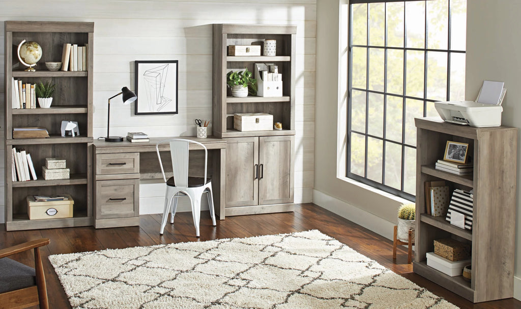 Rustic Gray 5 Shelf Bookcase S3753