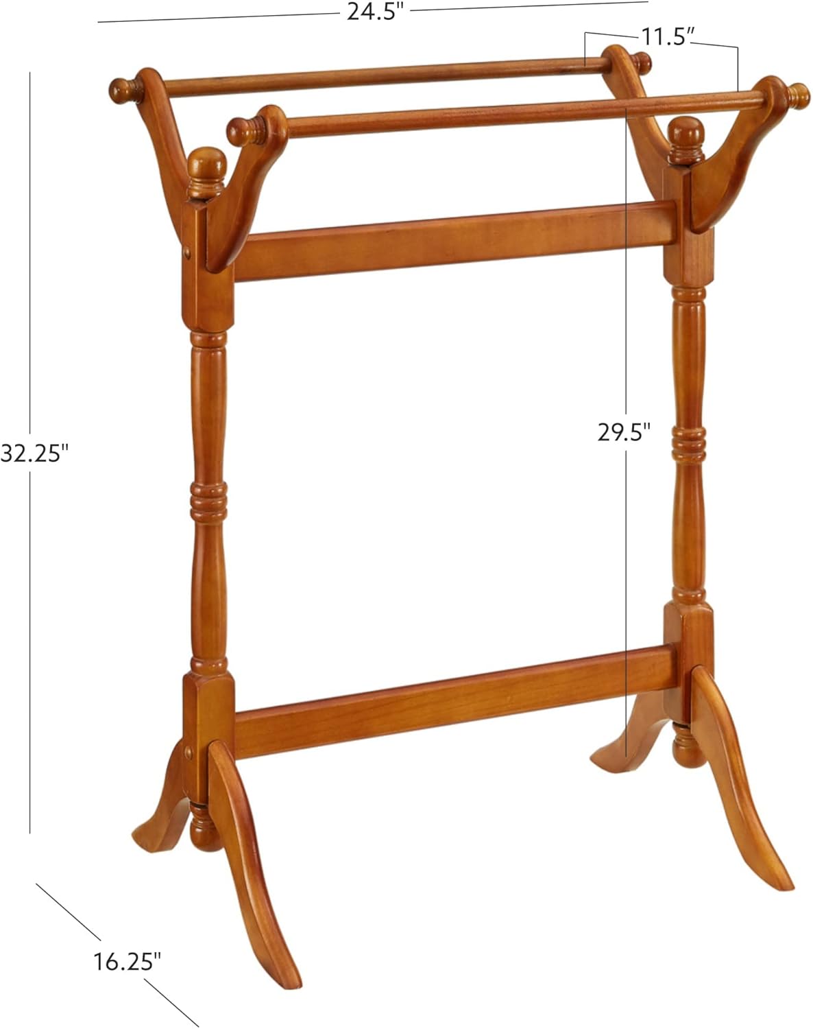 Oak Finished Blanket Quilt Rack F7351