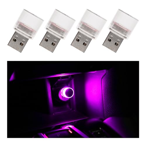 4 PCS USB LED Car Interior Atmosphere Lights A33616