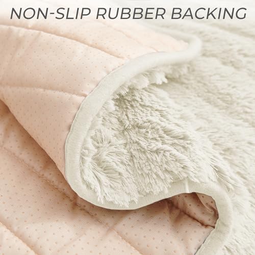 Plush Recliner Slipcover 23 Inches Artificial Wool Quilted Cover V574091