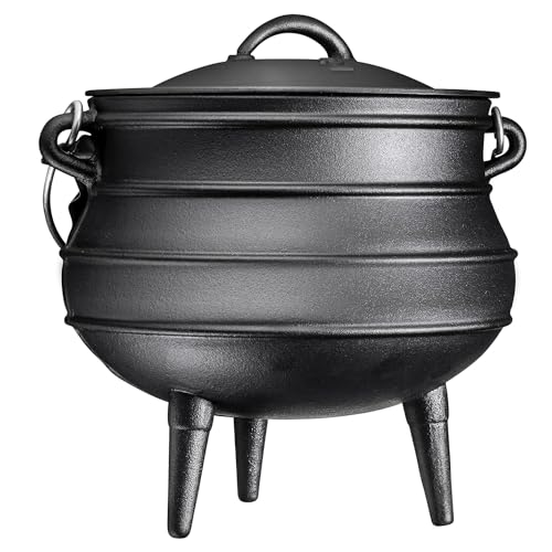 10 Quarts Pre-Seasoned Cast Iron Cauldron with Lid Q3851