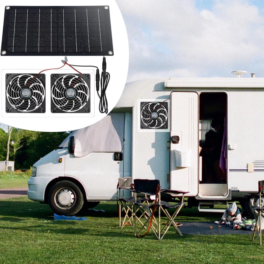 Waterproof Solar Exhaust Fan Extractor Ventilation Portable P8159