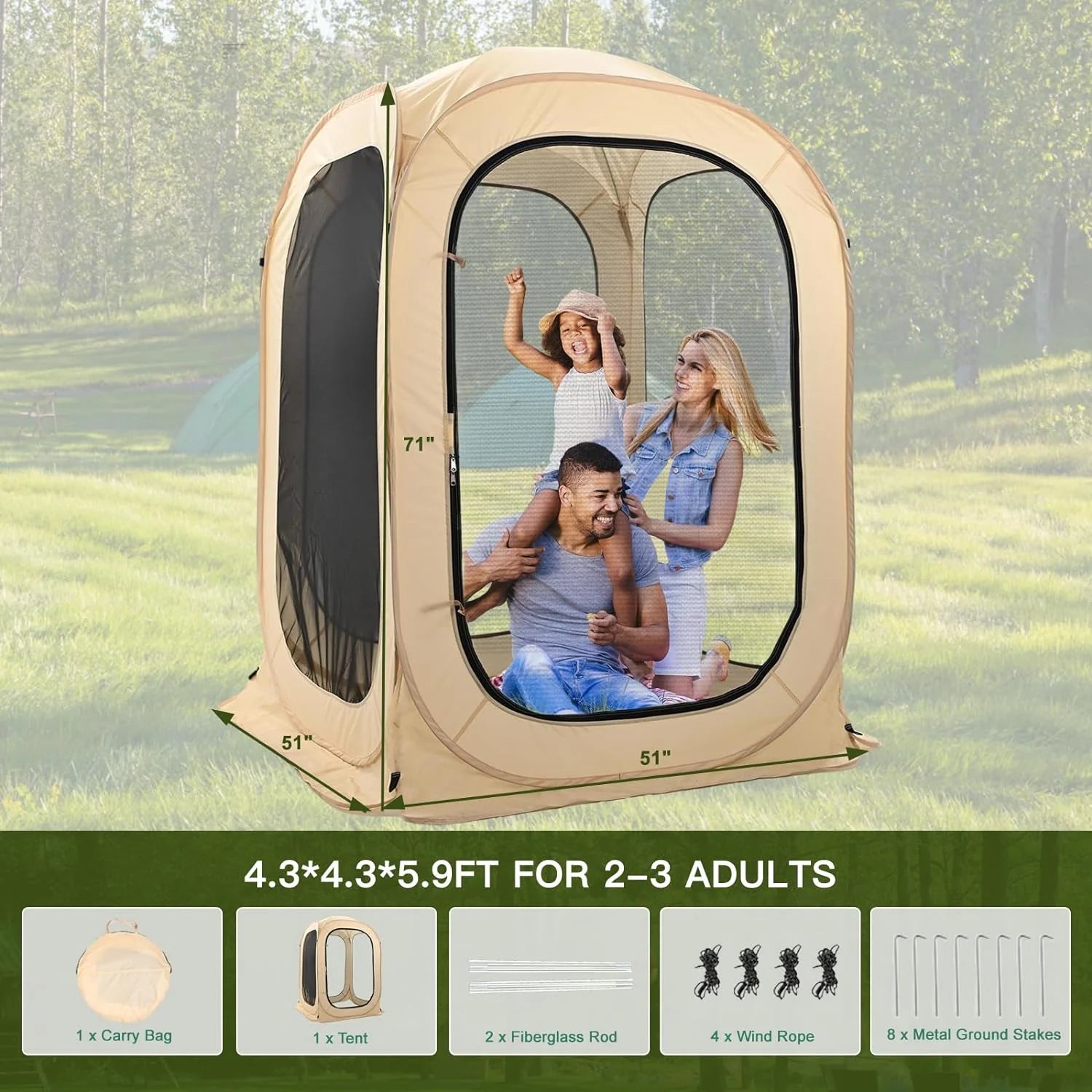 Outdoor Bubble Tent 1-6 Person Z396610