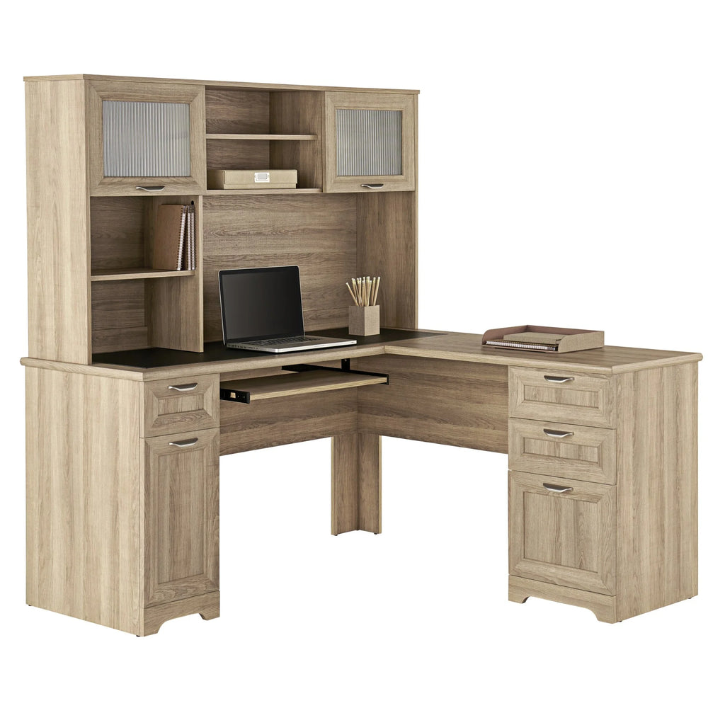 Blonde Ash L-Shape Corner Desk F383870