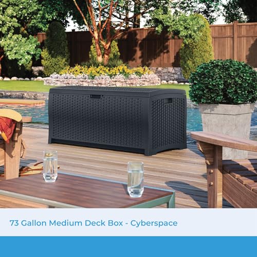 73 Gallon Mocha Brown Resin Deck Box M91519