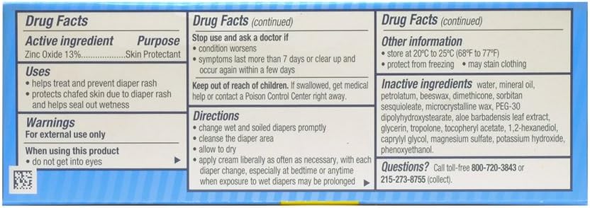 2 Ounce Diaper Rash Cream J93558