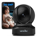 Security Camera Indoor, 360 Degree WiFi, 2 Way Audio Night Vision, Black, 3MP M12175