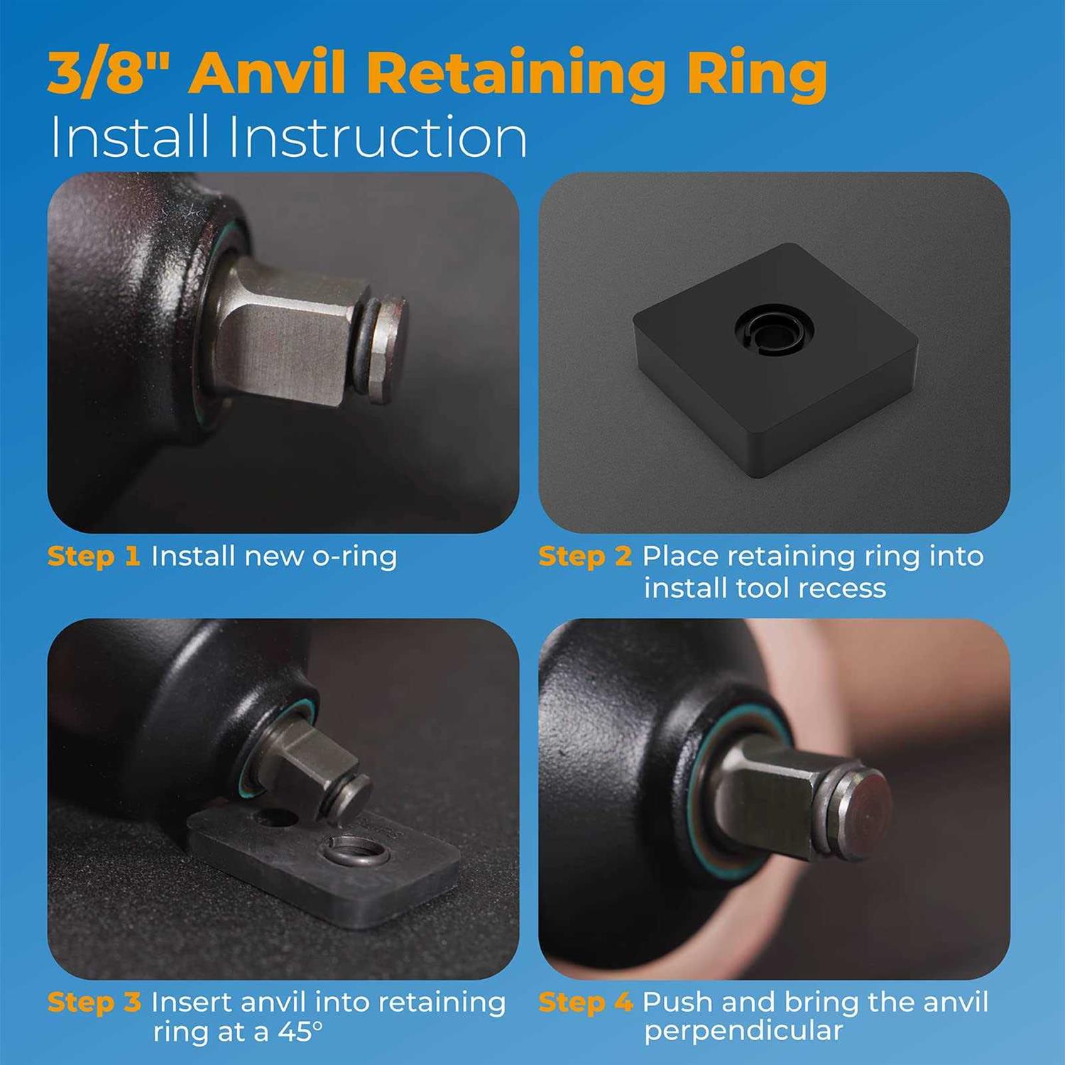 3/8 Impact Retaining Ring Friction Ring Clip With O-Ring O12565