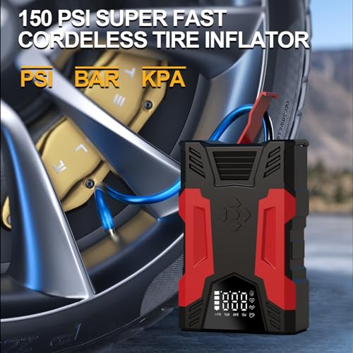 3000A 12V 37000mWh Car Jump Starter with Jumper Cables E85365