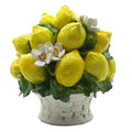Italian Ceramic Lemons Centerpiece - 9 inches Tall Hand Made Italian Pottery Decorative Fruit Basket Y976375