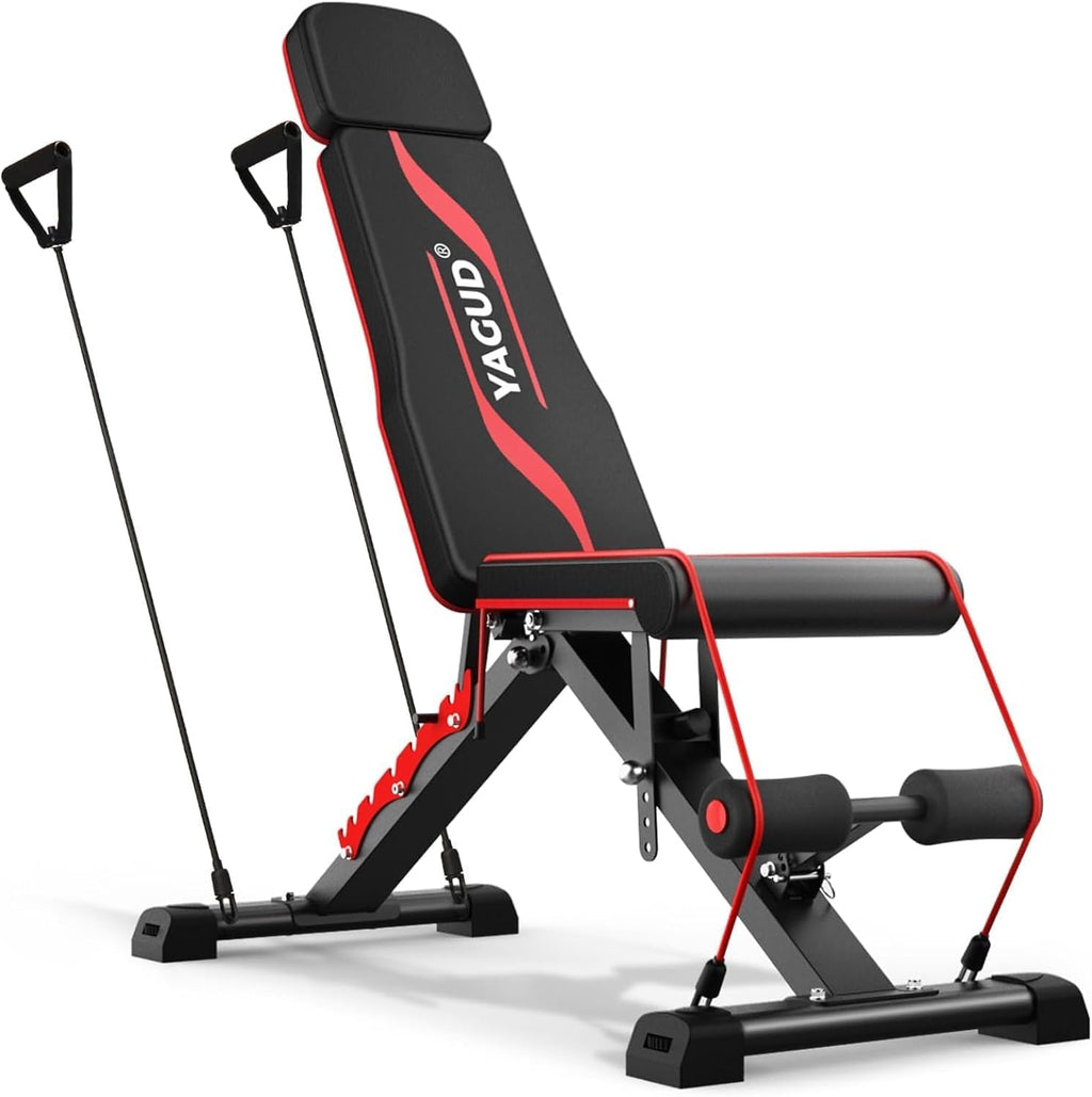 Adjustable Weight Bench with Barbell Rack X7416