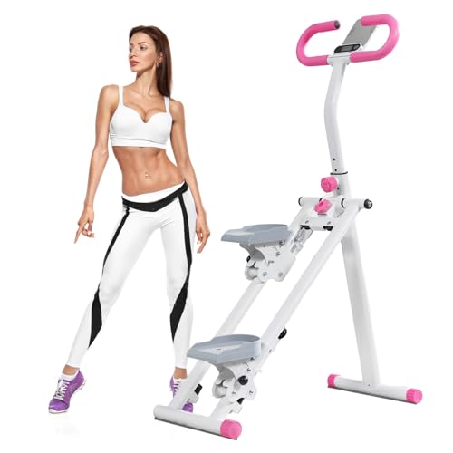 Folding Vertical Climber with Adjustable Handlebar & Pedals, 300LBS Load P4197