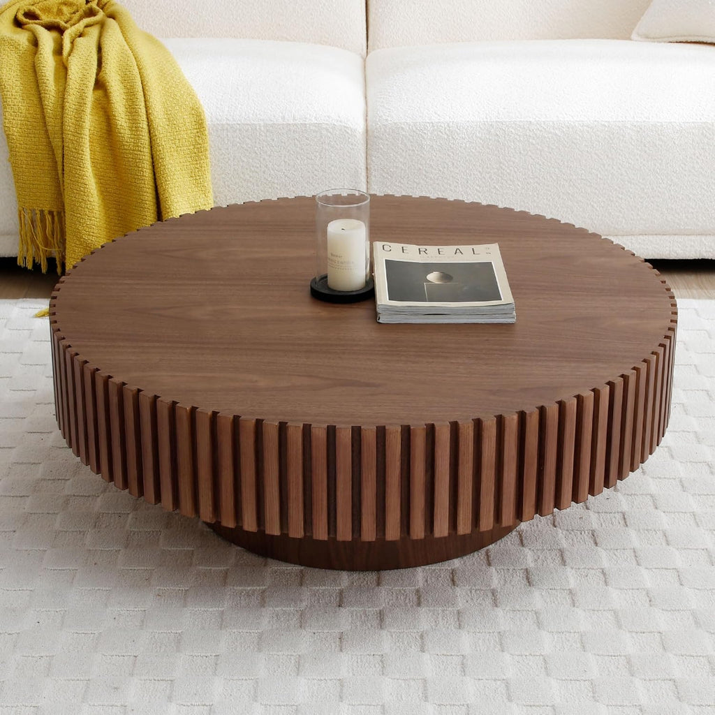 Walnut Round Coffee Table P135