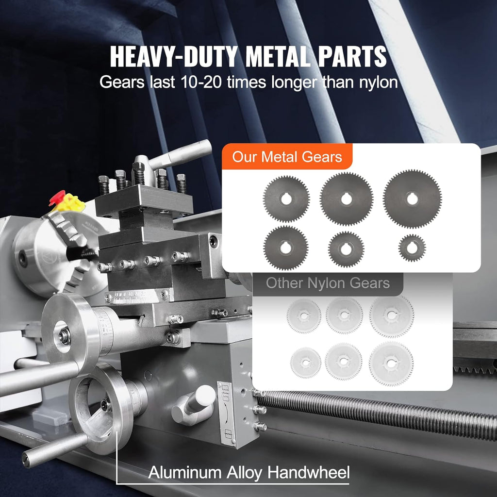 8.3'' x 29.5'' Benchtop Metal Lathe with Tool Box C175400