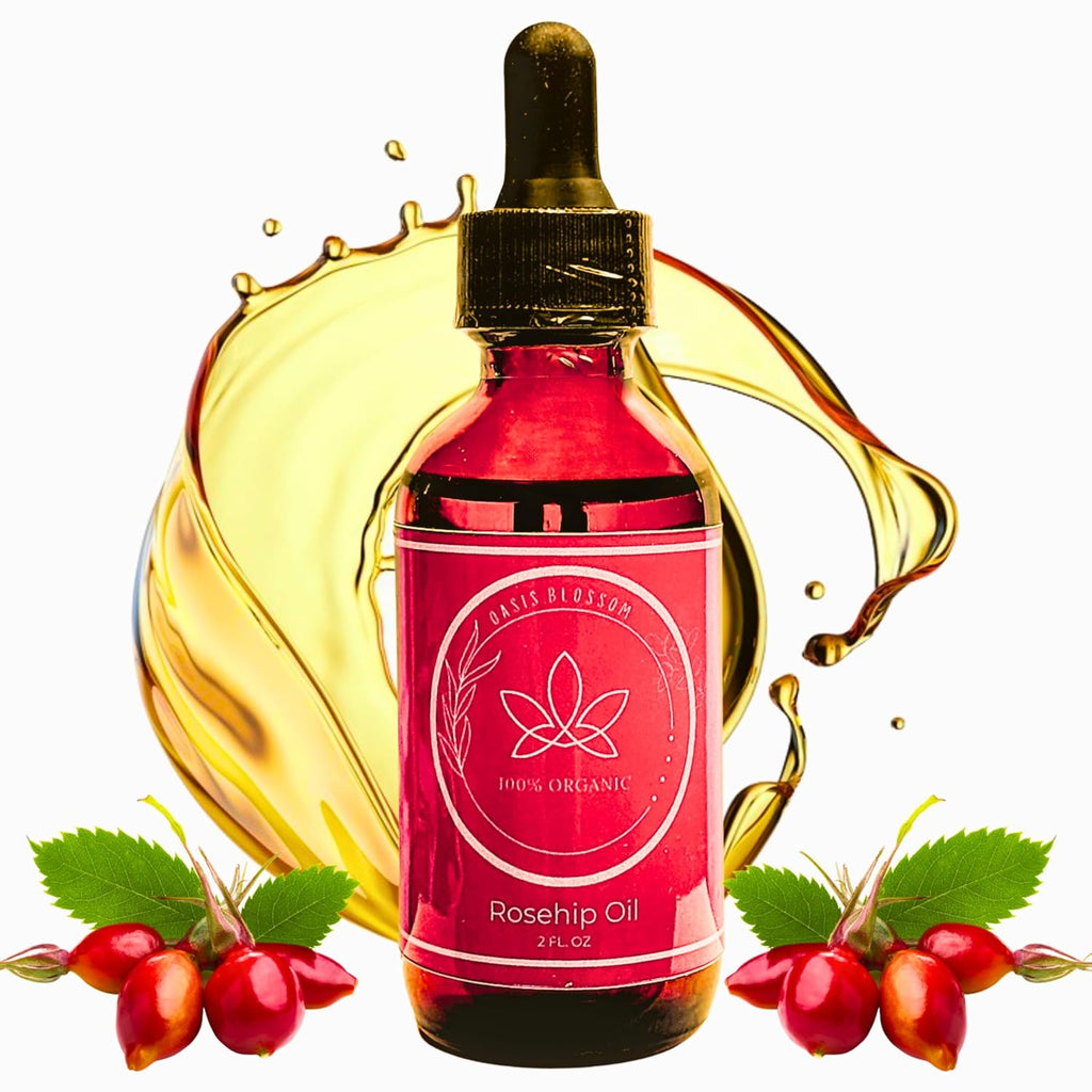 100% Pure Certified USDA Organic Cold Pressed Unrefined Rosehip Oil, 2 Fl Oz Y323386