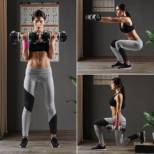 55LB Adjustable Dumbbell Set with Safety Lock N54298