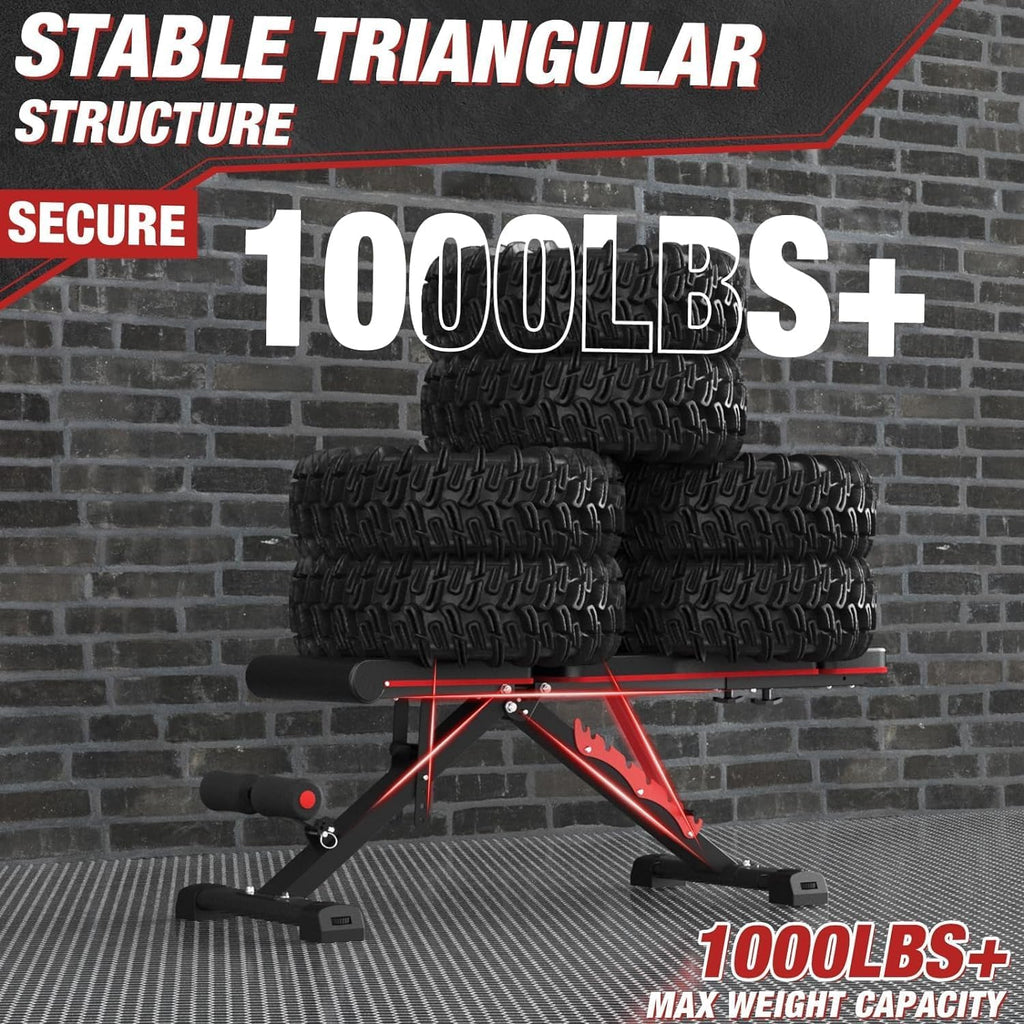 Adjustable Weight Bench with Barbell Rack X7416