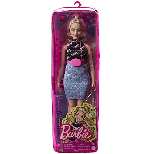 Curvy Blonde Hair Doll with Sneakers & Fanny Pack X6714