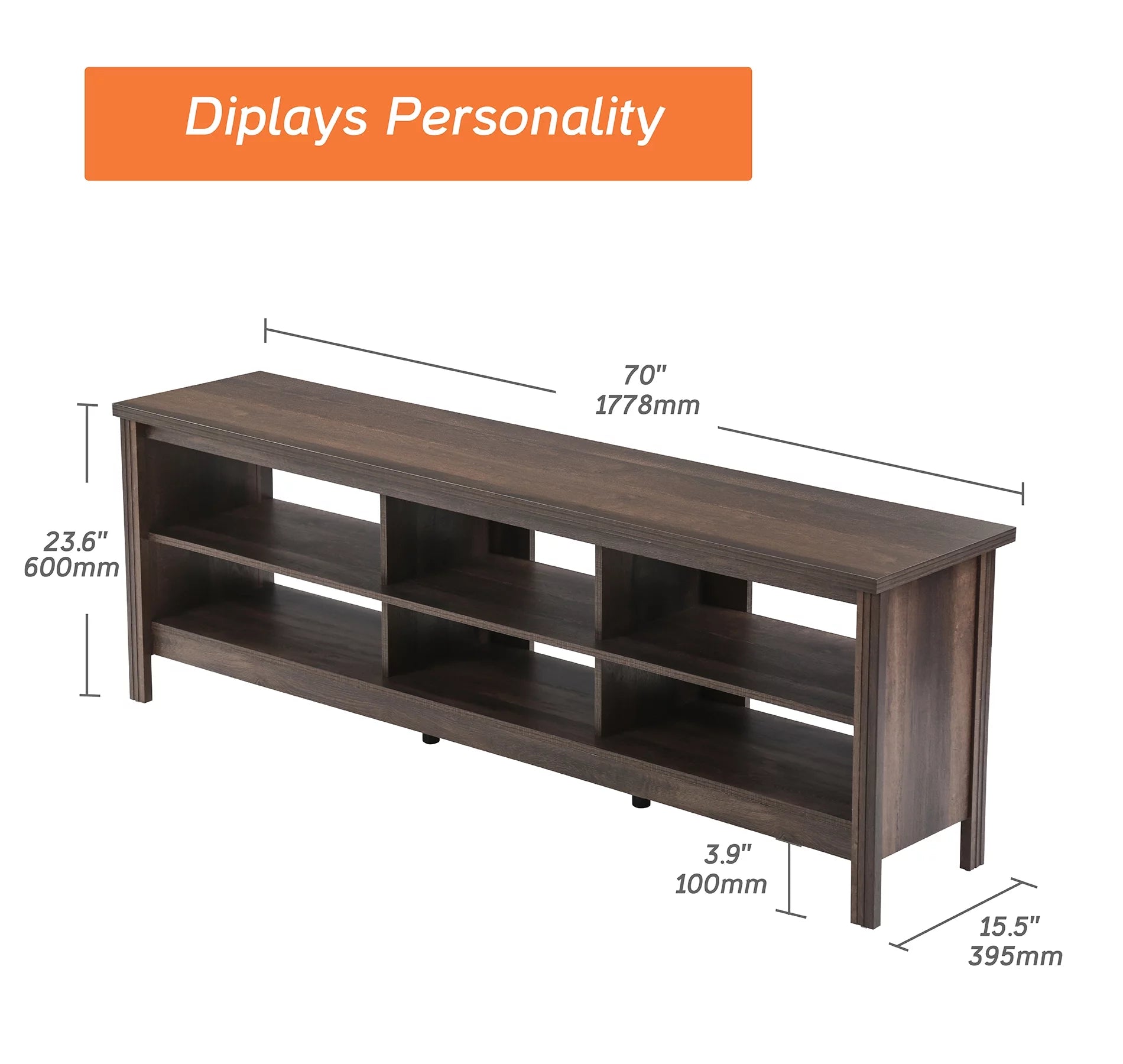 Espresso Wood TV Stand W1288