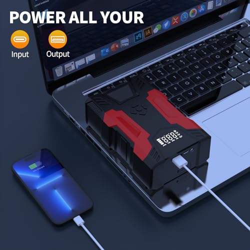 3000A 12V 37000mWh Car Jump Starter with Jumper Cables E85365