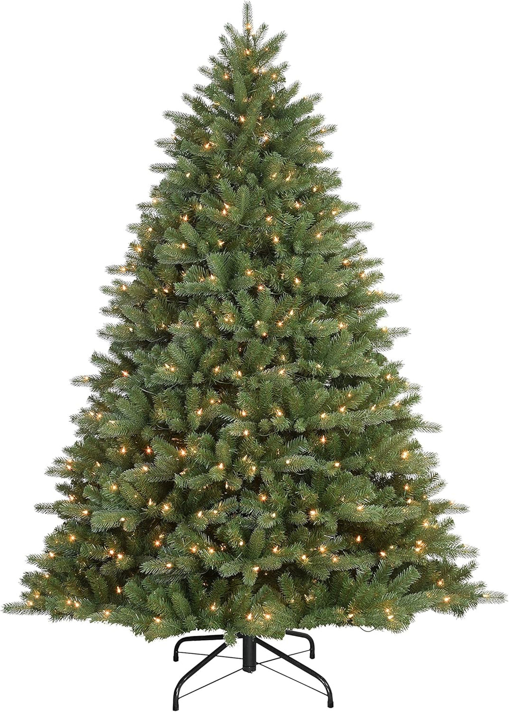 7.5 Foot Pre-Lit Artificial Christmas Tree with 800 Clear Lights, Green B7689