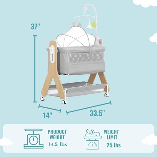 Black Bassinet and Bedside Sleeper Y615