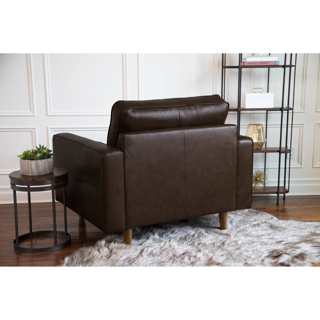 Camel Top-Grain Leather Armchair Z70073