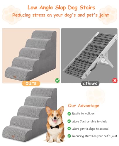 3 Steps Non-Slip Pet Stairs for Bed U726814