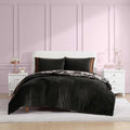 Velvet Solid Pink Full/Queen Comforter Set R78821