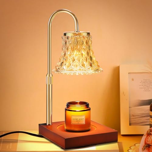 Candle Warmer Lamp with Timer & Dimmer, Adjustable Height, Electric Candle Lamp Warmer with 2 Premium Bulbs P637493