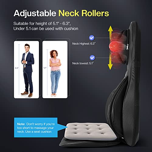 Shiatsu Neck Back Massager with Heat, Dark Gray I558