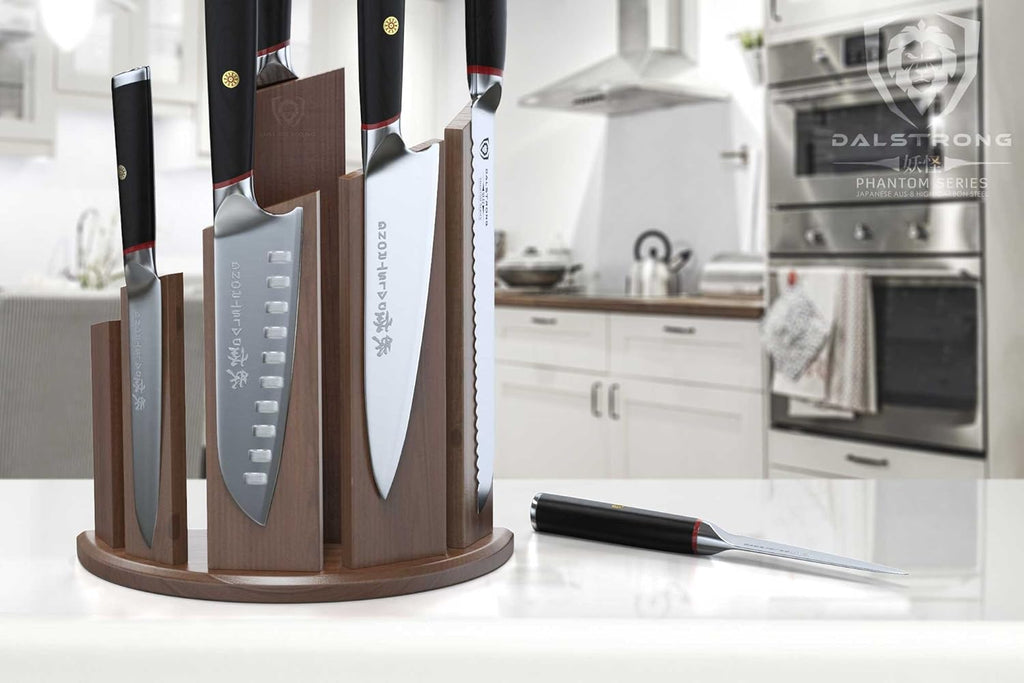 6-Piece Knife Block Set with Magnetic Knife Stand T4333