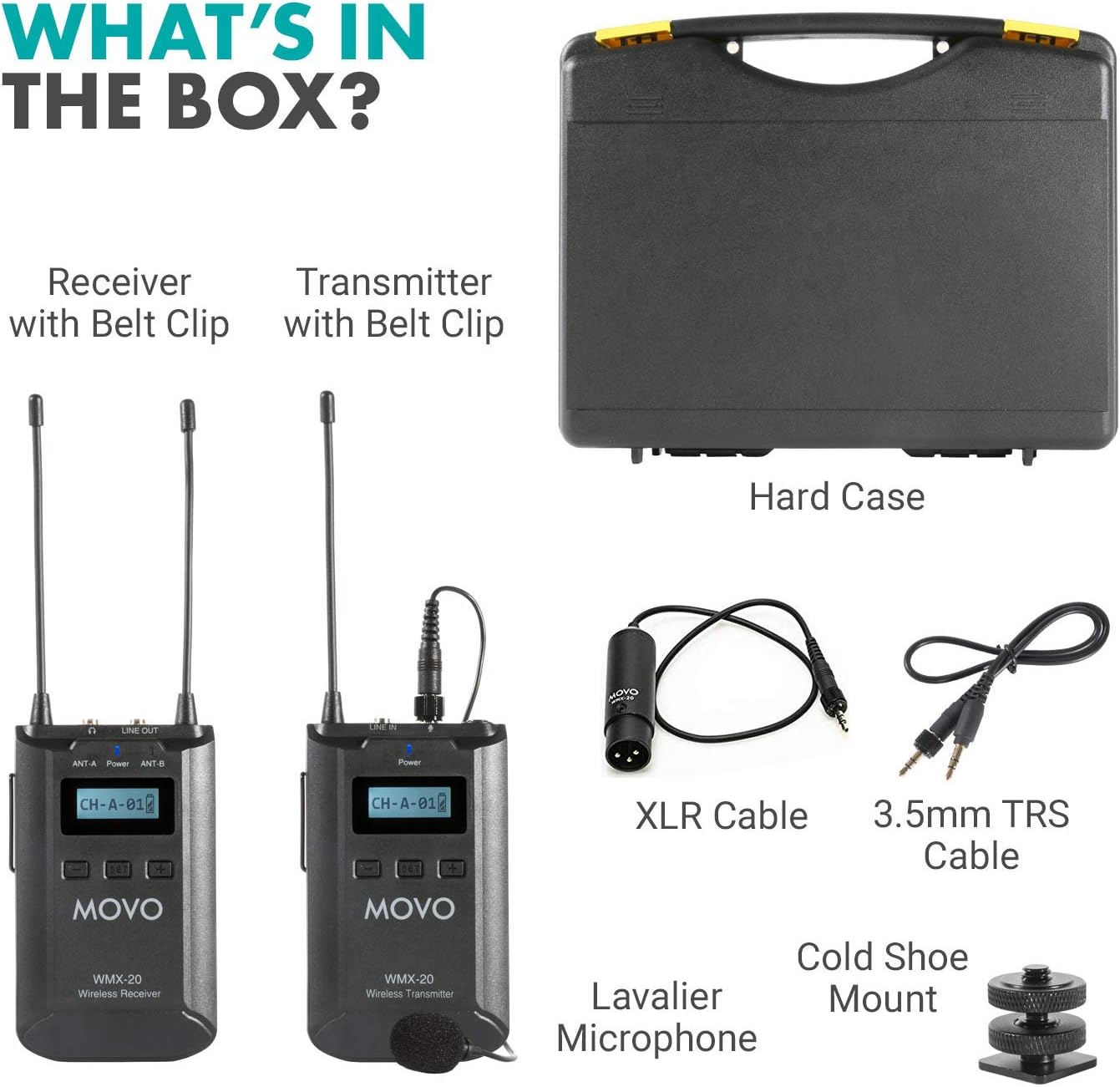 48-Channel UHF Wireless Lavalier Microphone System with 1 Receiver, 1 Transmitter, and 1 Lapel Microphone V6577