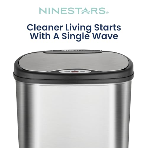 13 Gallon Stainless Steel Automatic Motion Sensor Trash Can A8201