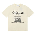 Rhude Monte Carlo Heaven On Earth Vintage Photo Print Cream Oversized T‑Shirt