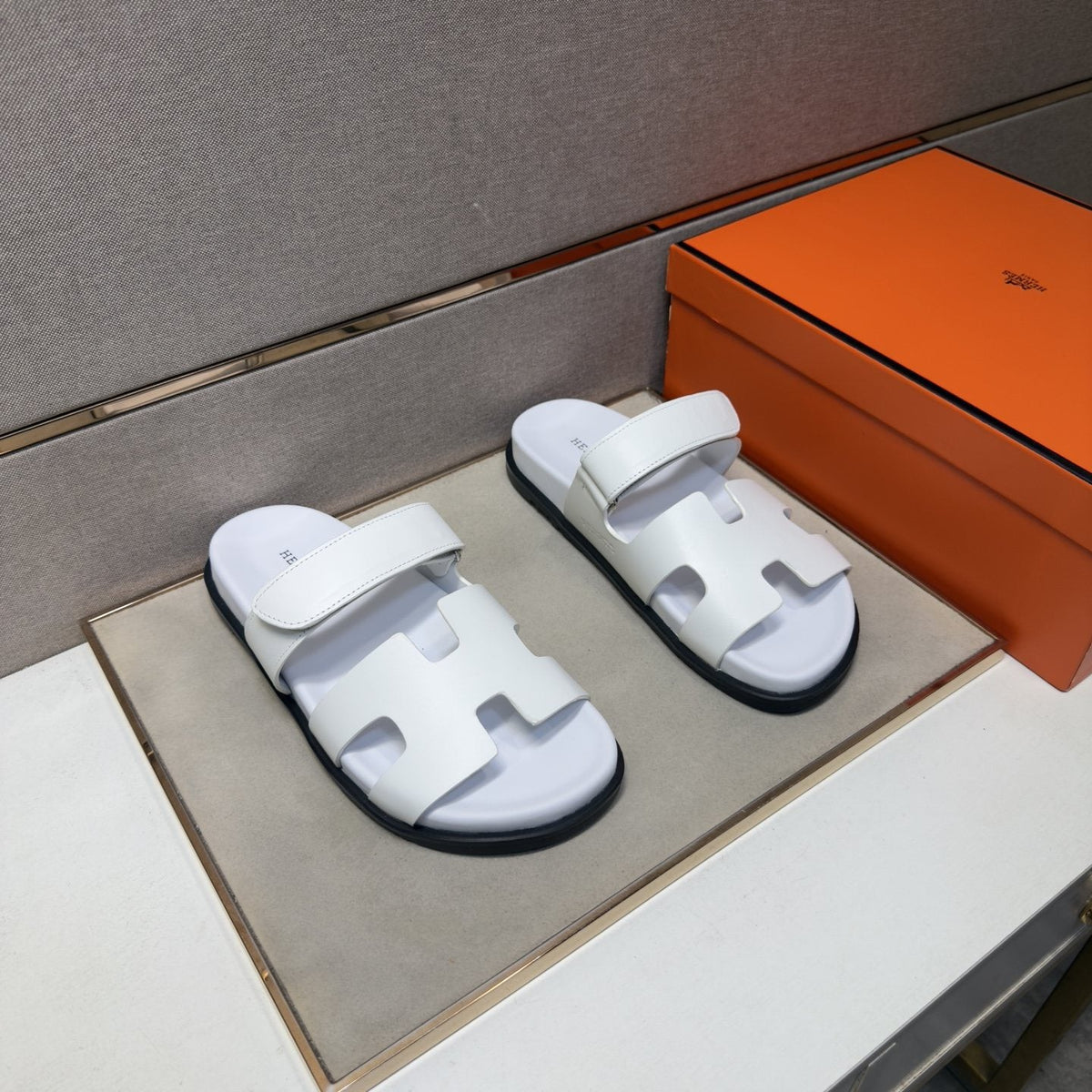 Hermès H-Cutout Open-Toe Sandals